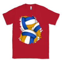 Red volleyball patch Classic Tee - AdoDesignShop
