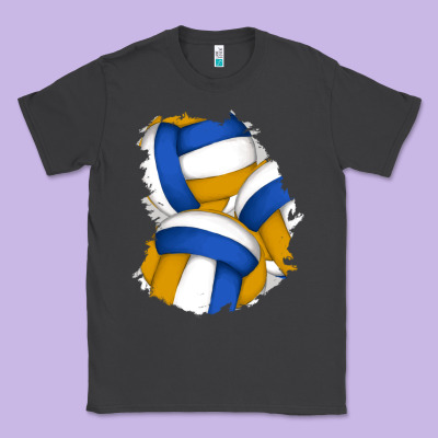 Volleyball Patch Classic Tee Designed By Adodesignshop