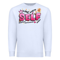 White self love Premium Sweatshirt - Artiststas