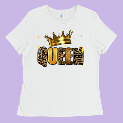 Ladies Tee queen glitter
