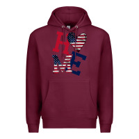 Burgundy American Flag Home Premium Hoodie - Bettercallsaul