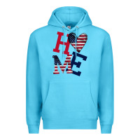 Ocean Blue American Flag Home Premium Hoodie - Bettercallsaul