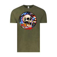 Vintage Olive police skull and police equipment Vintage Tee - AdoDesignShop