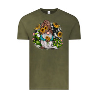 Vintage Olive gnomes sunflower cactus Vintage Tee - JahusDesignShop