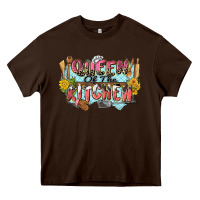 Chocolate Brown queen of the kitchen Heavy Core Tee - Zillion Design Studio