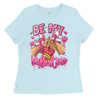 Baby Blue be my valentine light skinned girl sneakers Ladies Tee - RanaPortraitStore