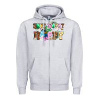 Heather Grey Don't worry be hoppy Zipper Hoodie - NancyCooperArtShop