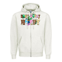 Oatmeal Heather Don't worry be hoppy Zipper Hoodie - NancyCooperArtShop