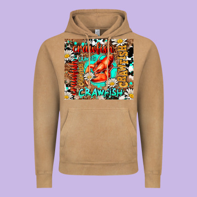 Western Crawfish Vintage Hoodie Designed By Adodesignshop