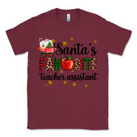 Burgundy santa's favorite teacher assistant Classic Tee - AdoDesignShop