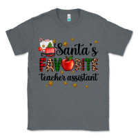 Charcoal Heather santa's favorite teacher assistant Classic Tee - AdoDesignShop