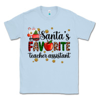 Dusty Blue santa's favorite teacher assistant Classic Tee - AdoDesignShop