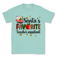 Seafoam santa's favorite teacher assistant Classic Tee - AdoDesignShop