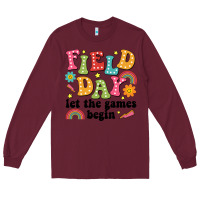 Burgundy field day let the games begin Long Sleeve Tee - JahusDesignShop