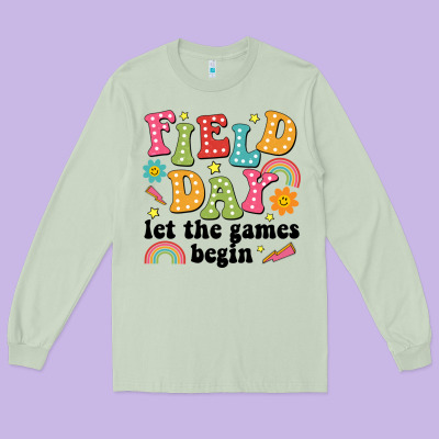 Field Day Let The Games Begin Long Sleeve Tee Designed By Jahusdesignshop