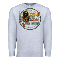 Heather Grey dads with beards are better Premium Sweatshirt - Artiststas