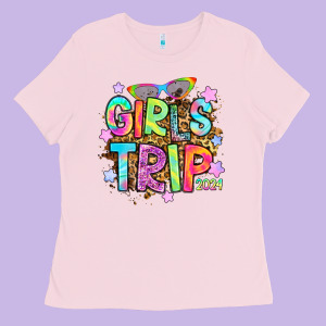 Girls Trip 2024 Ladies Tee Designed By Ranaportraitstore