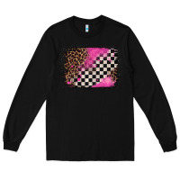 Black racing leopard background Long Sleeve Tee - Jasminsmagicworld