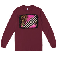 Burgundy racing leopard background Long Sleeve Tee - Jasminsmagicworld