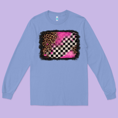 Racing Leopard Background Long Sleeve Tee Designed By Jasminsmagicworld