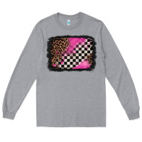 Heather Grey racing leopard background Long Sleeve Tee - Jasminsmagicworld