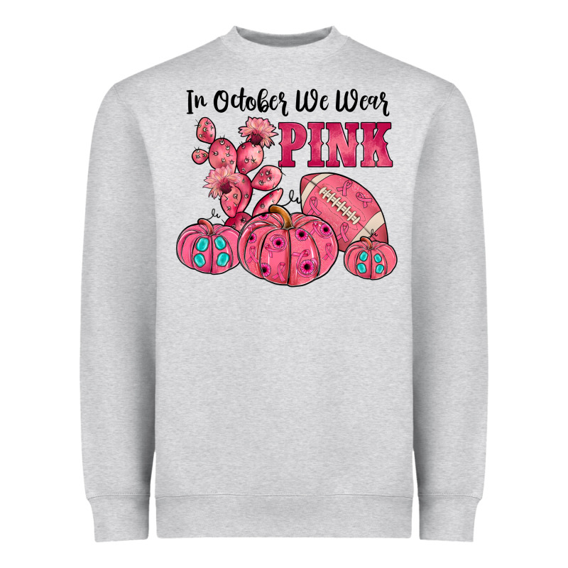 In October We Wear Pink Heavyweight Sweatshirt by JahusDesignShop | Teevron