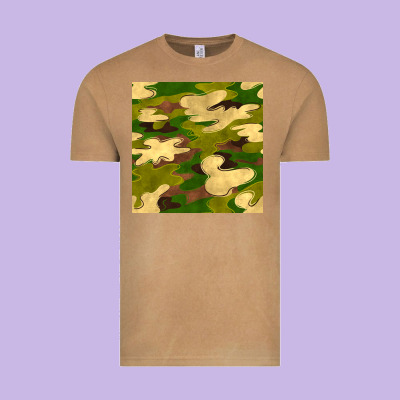 Camouflage Seamless Pattern Vintage Tee Designed By Bundleandbundleshop