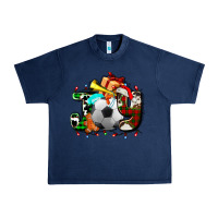 Navy joy with soccer element and Christmas Urban Heavy Tee - AdoDesignShop