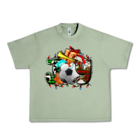 Oil Green joy with soccer element and Christmas Urban Heavy Tee - AdoDesignShop
