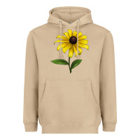 Mushroom Black Eyed Susan Flower Heavyweight Hoodie - LillyAllenDesigns