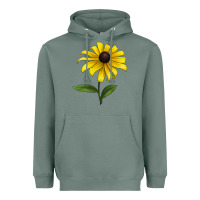 Sage Black Eyed Susan Flower Heavyweight Hoodie - LillyAllenDesigns