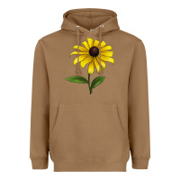 Toasted Coconut Black Eyed Susan Flower Heavyweight Hoodie - LillyAllenDesigns