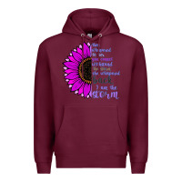 Burgundy I Am The Storm sunflower Premium Hoodie - Bettercallsaul
