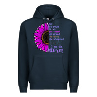 Navy I Am The Storm sunflower Premium Hoodie - Bettercallsaul