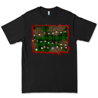 Black christmas green plaid background Premium Tee - BarkalooDesign
