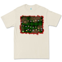 Bone christmas green plaid background Premium Tee - BarkalooDesign
