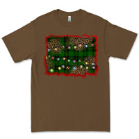 Cacao christmas green plaid background Premium Tee - BarkalooDesign