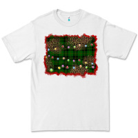 White christmas green plaid background Premium Tee - BarkalooDesign