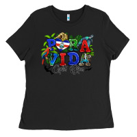 Black pura vida costa rica rana Ladies Tee - RanaPortraitStore