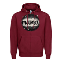 Burgundy leopard mama Zipper Hoodie - MaliasSmallBusiness