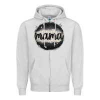 Dove Grey leopard mama Zipper Hoodie - MaliasSmallBusiness