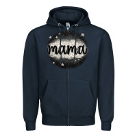 Navy leopard mama Zipper Hoodie - MaliasSmallBusiness