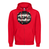 Red leopard mama Zipper Hoodie - MaliasSmallBusiness