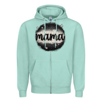 Seafoam leopard mama Zipper Hoodie - MaliasSmallBusiness