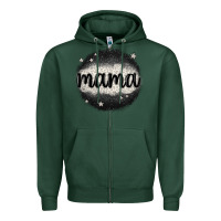 Sports Green leopard mama Zipper Hoodie - MaliasSmallBusiness