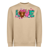 Mushroom love easter floral longhaired cow Heavyweight Sweatshirt - Jasminsmagicworld