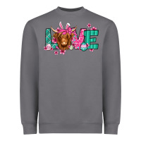 Storm love easter floral longhaired cow Heavyweight Sweatshirt - Jasminsmagicworld