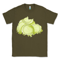 Army Green tennis patch Classic Tee - AdoDesignShop