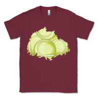 Burgundy tennis patch Classic Tee - AdoDesignShop