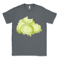 Charcoal Heather tennis patch Classic Tee - AdoDesignShop